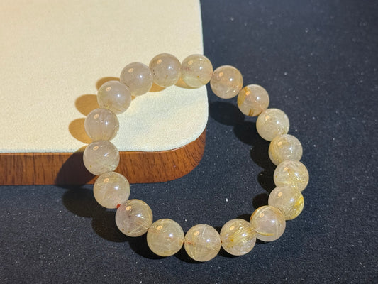 "Celestial Titan" Cotton-Included Rutilated Quartz Bracelet