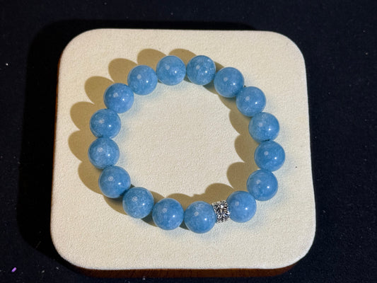 "Ocean Serenity" Crackled Aquamarine Bracelet