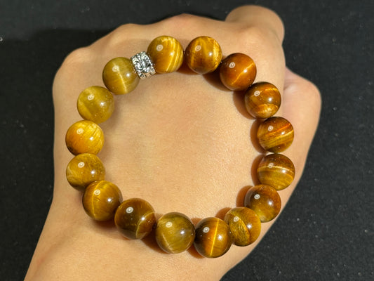 "Tiger’s Radiance" Enhanced Orange Tiger Eye Bracelet
