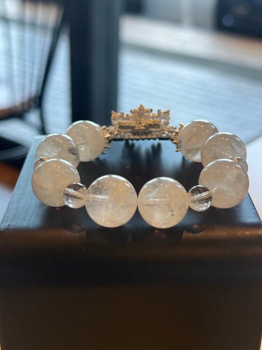 "Winter Enchantment" Snow Phantom Quartz Bracelet