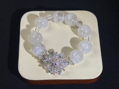 "Winter Enchantment" Snow Phantom Quartz Bracelet