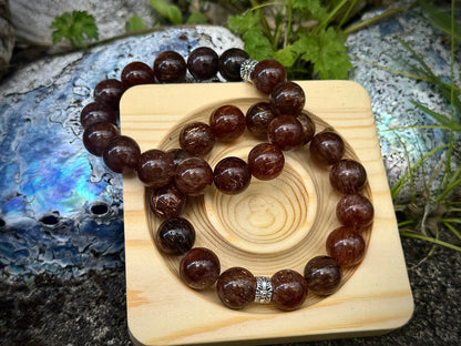"Shadow Sovereign" Black Golden Rutilated Quartz Bracelet
