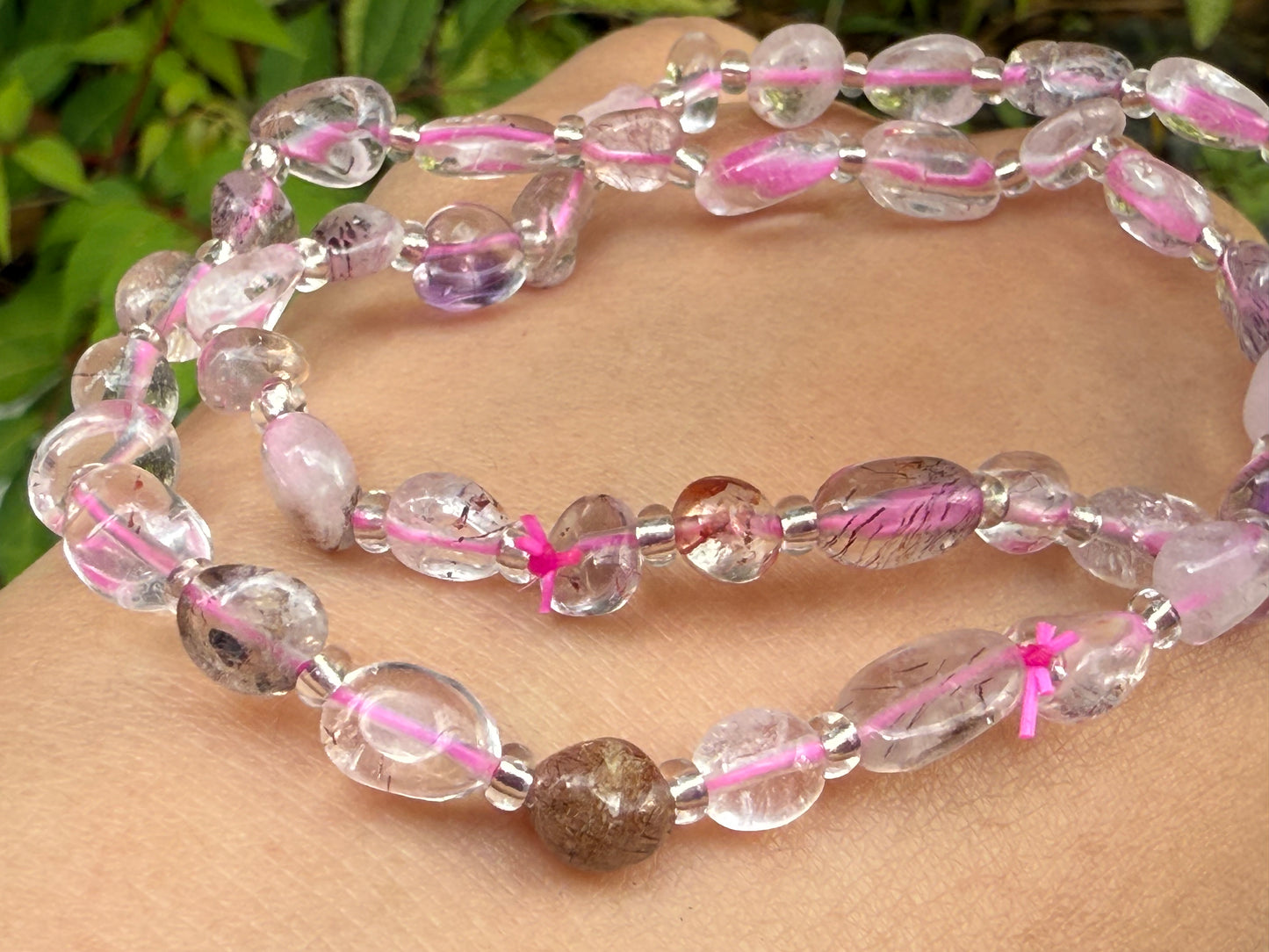 Pulsera de cristal Super Seven Freeform