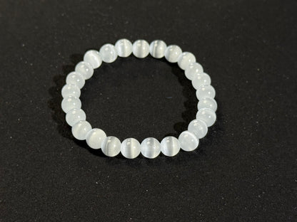 "Lunar Glow" White Cat’s Eye Bracelet