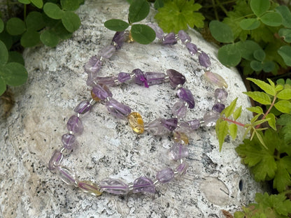 Pulsera de ametrina de forma libre