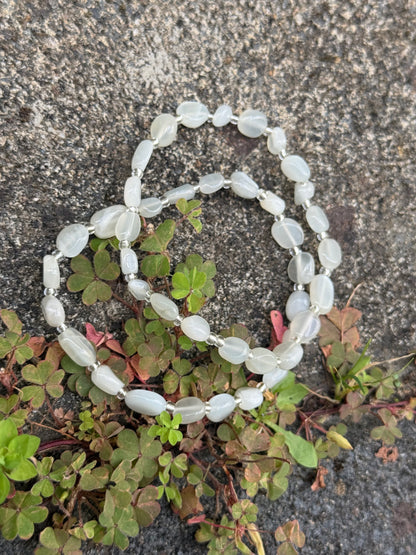 White Moonstone Freeform Bracelet
