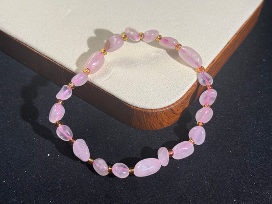 Rose Quartz Freeform Bracelet