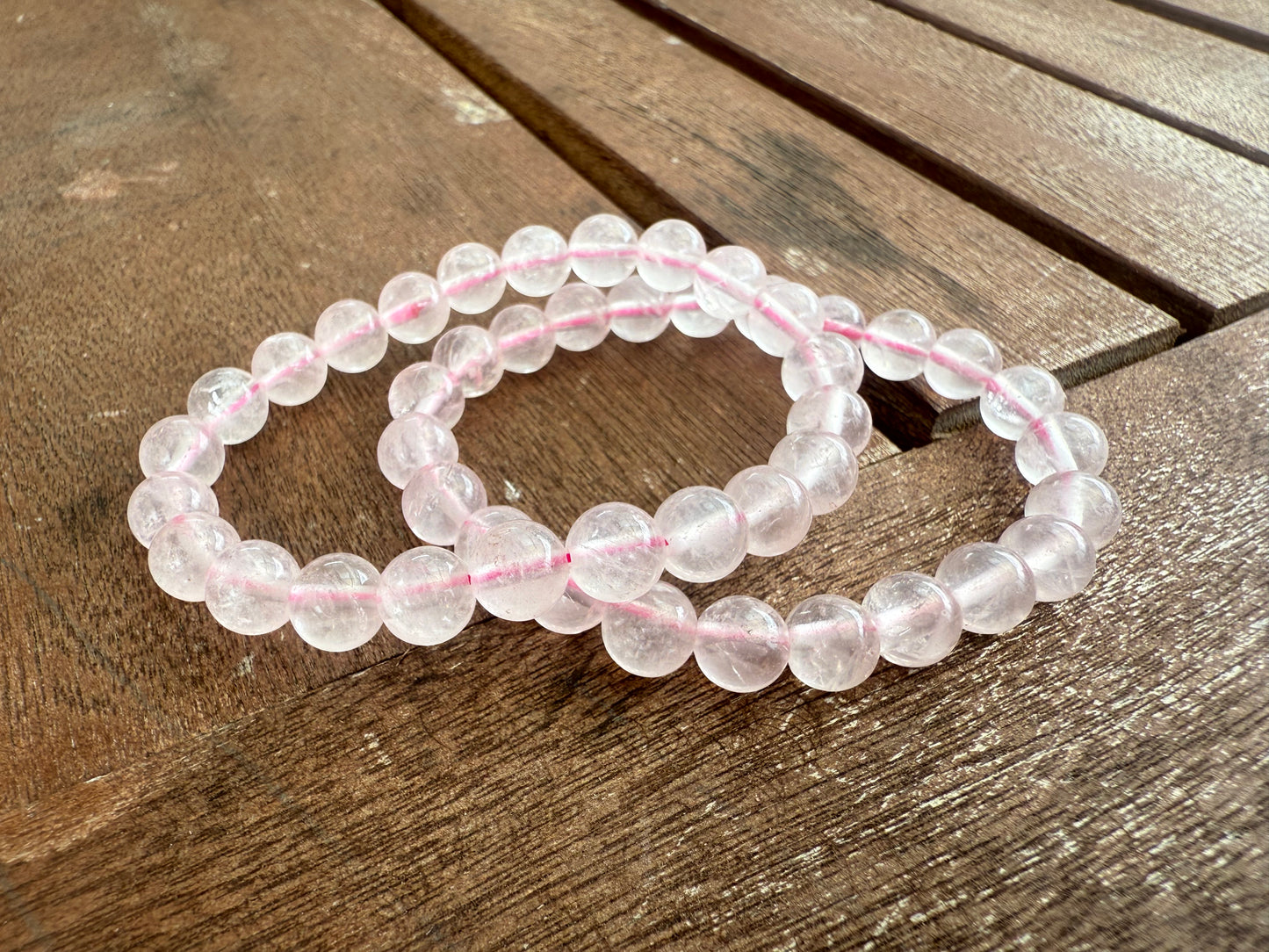 ✔Pulsera de cristal de cuarzo rosa -9,9